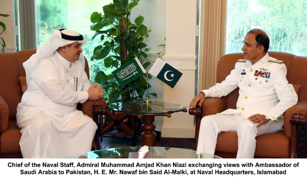 Mr. Nawaf bin Said Ambassador of KSA called on CNS Adm M. Amjad