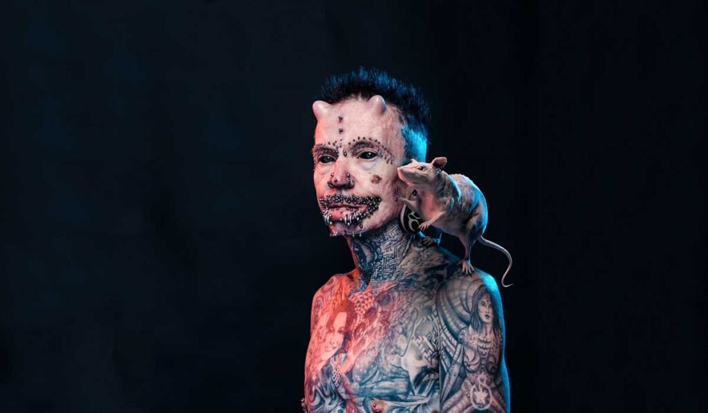 German man sets world record with 516 body modifications Rolf Buchholz