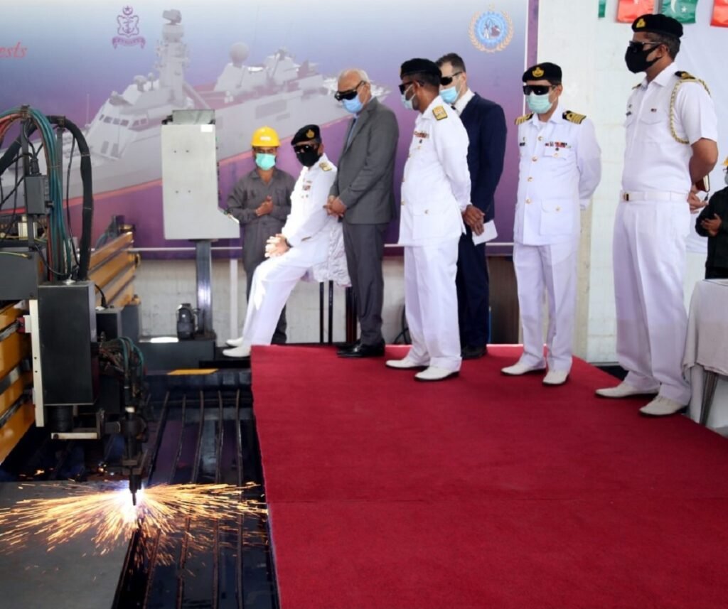 Steel Cutting Ceremony Of 48 Ton Bollard Pull Tug For Pakistan Navy