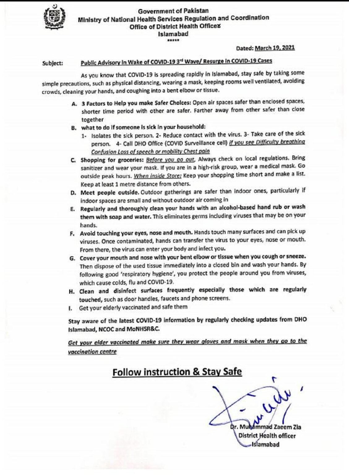 govt issues public advisory to help people navigate covid crisis