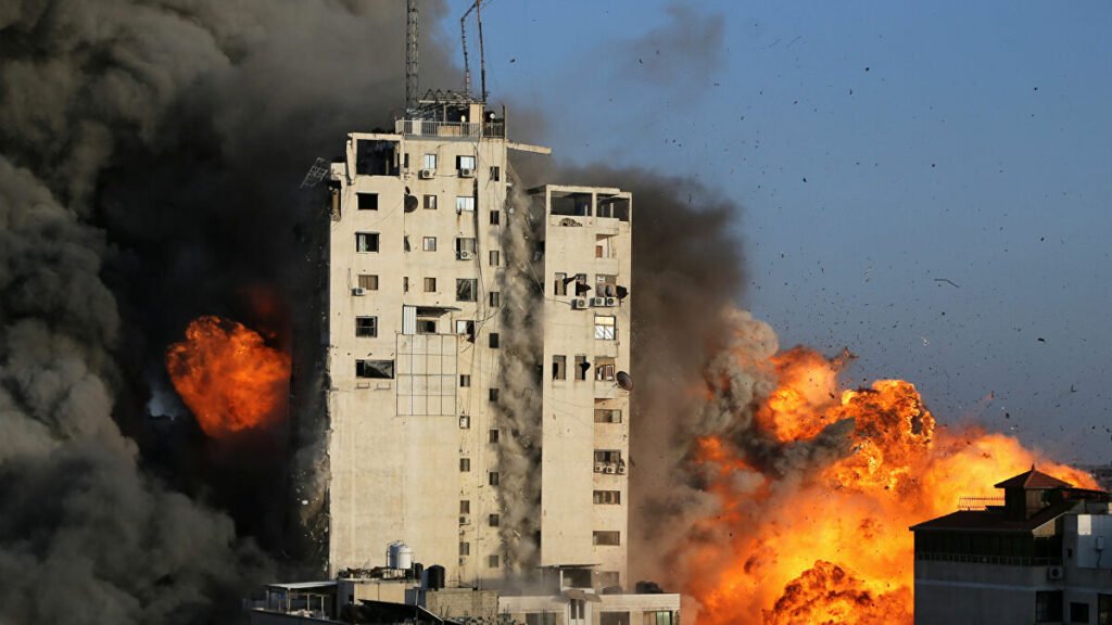 Watch: Scenes of destruction as more residential buildings flattened in #Gaza