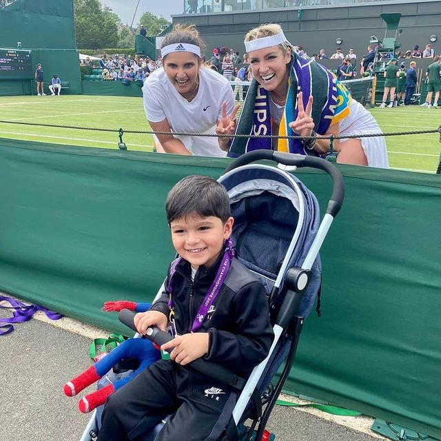 Sania Mirza all smiles at Wimbledon as son shows up to support mom