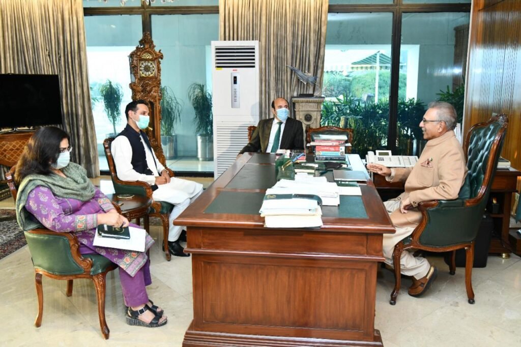 Cambodian envoy-designate Zaheer Ud Din babar Thaheem calls on President Alvi