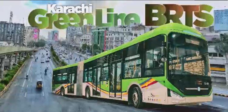 prime minister khan launches green Line bus service in karachi