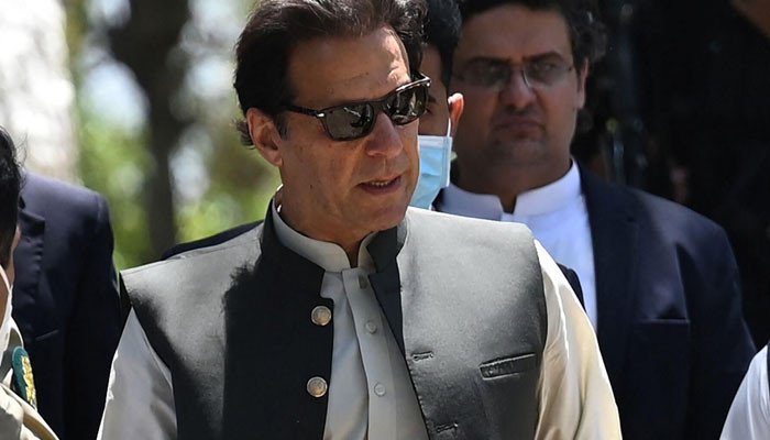 File photo of former prime minister Imran Khan who has been summoned by NAB in corruption case probe on Thursday.