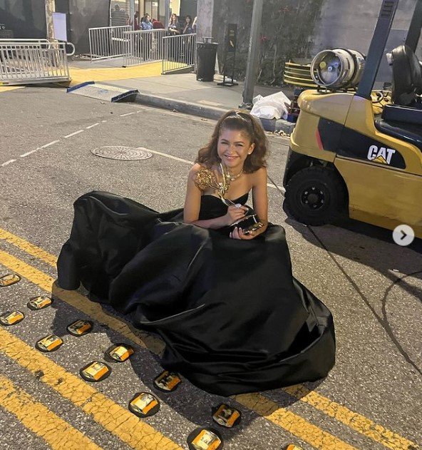 Zendaya is beaming with joy after becoming the youngest to win two Emmys