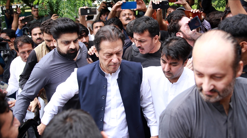 PTI's legal team _ Salman Safdar, Khawaja Haris, Intezar Panjotha, Gohar Ali Khan and Ali Aijaz are accompanying Imran Khan and his spouse Bushra Bibi.