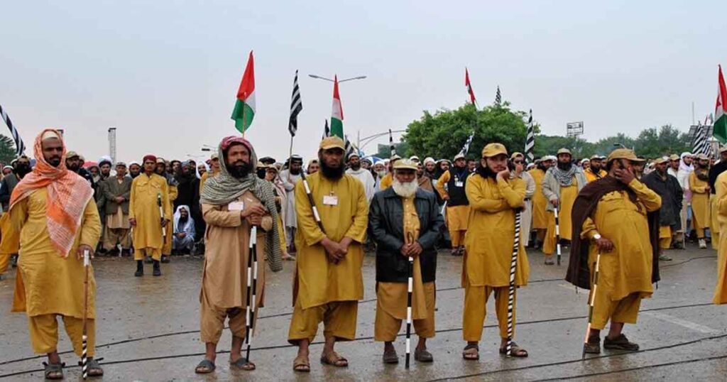 File photo of Ansarul-Islam force carrying batons