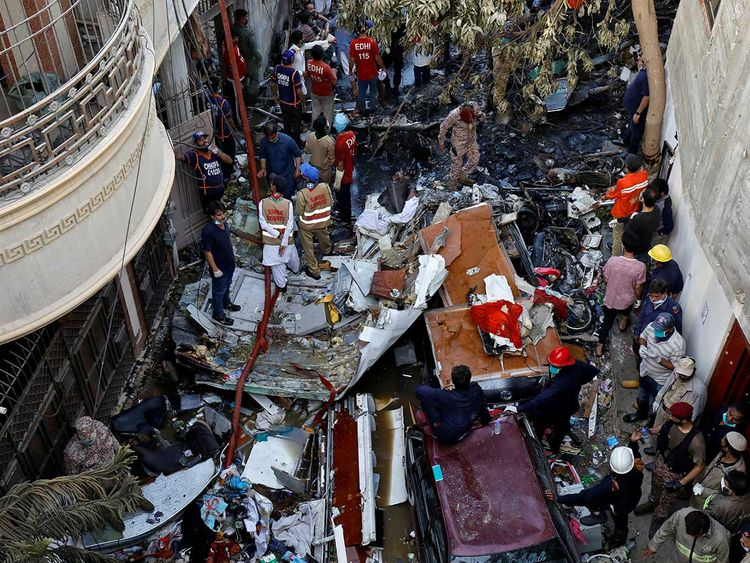  In an attempt to abort the landing, it then crashed into houses in the nearby Model Colony neighbourhood, tragically killing 97 of the 99 passengers and crew members on board and one girl on the ground.