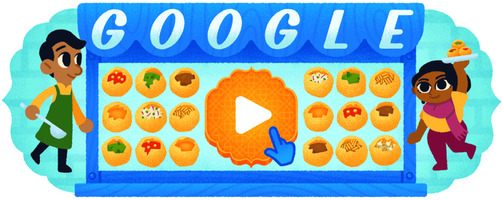 Google Doodle’s new featured animation is Pani Puri (Gol Gappay)
