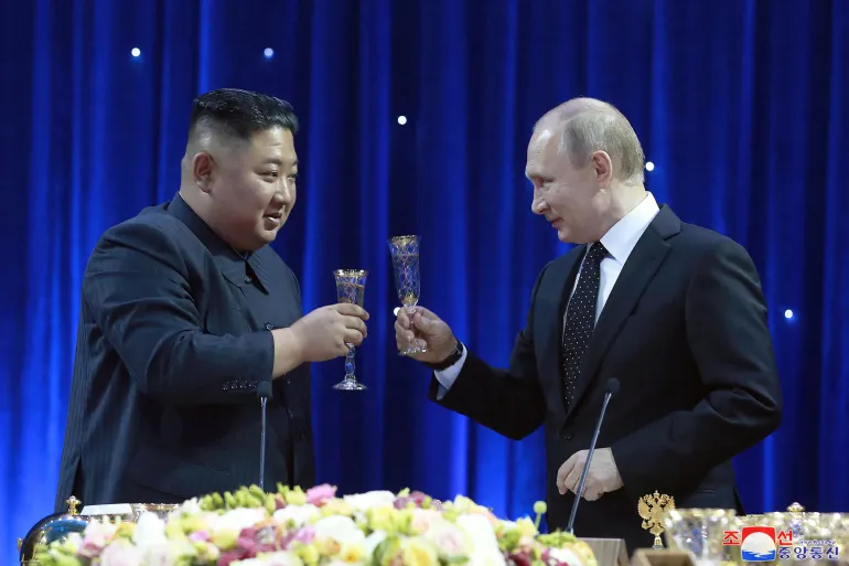 Kim Jong-un and Vladimir Putin meet as North Korea tests ballistic missiles