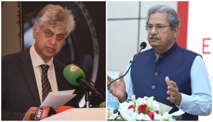 Caretaker Information Minister Meets PTI Leader Shafqat Mahmood to discuss upcoming elections