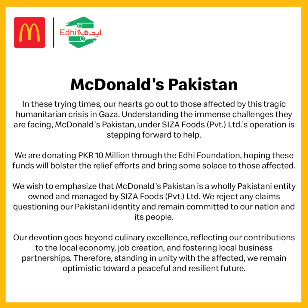 McDonald's Pakistan to