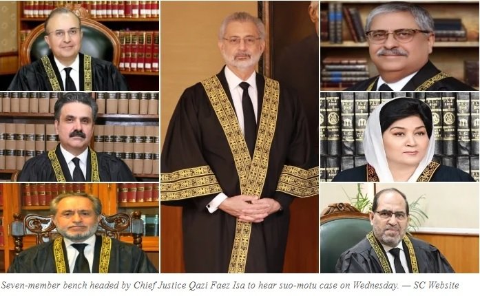 Suo Motu case: There will be zero tolerance for freedom of judiciary, says CJP Qazi Faez Isa