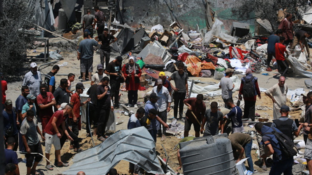 Israeli Airstrike Kills 71 Palestinians in Gaza Humanitarian Zone