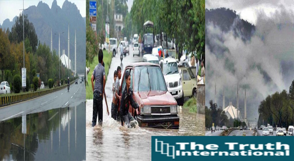 A week-long monsoon rains spell predicted for Islamabad and other cities Rain emergency has been declared in Islamabad and Rawalpindi