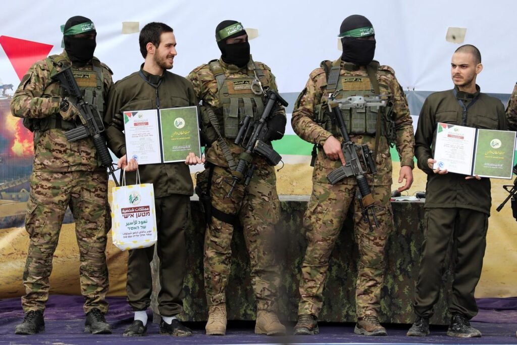 Hamas Stages Public Handover of Israeli Hostages Amid Ceasefire Exchange