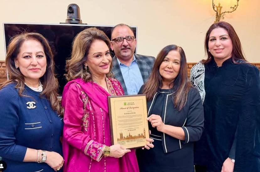 Bushra Ansari Receives Star of Pakistan Award at UK Parliament