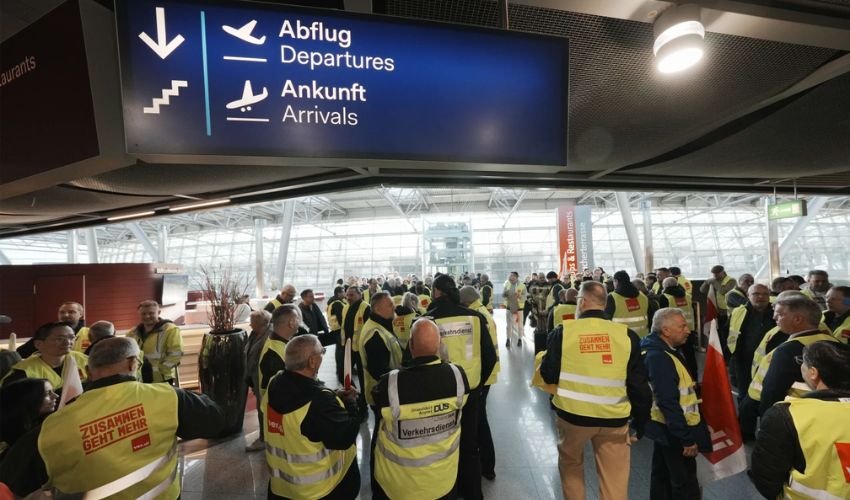 Hundreds of Flights Canceled as Strikes Disrupt German Airports