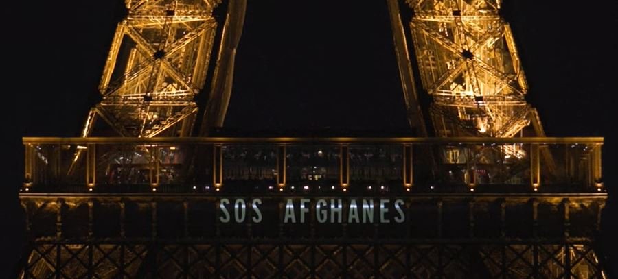 ‘SOS’ for Afghan Women Projected onto Eiffel Tower to Condemn Taliban Rule