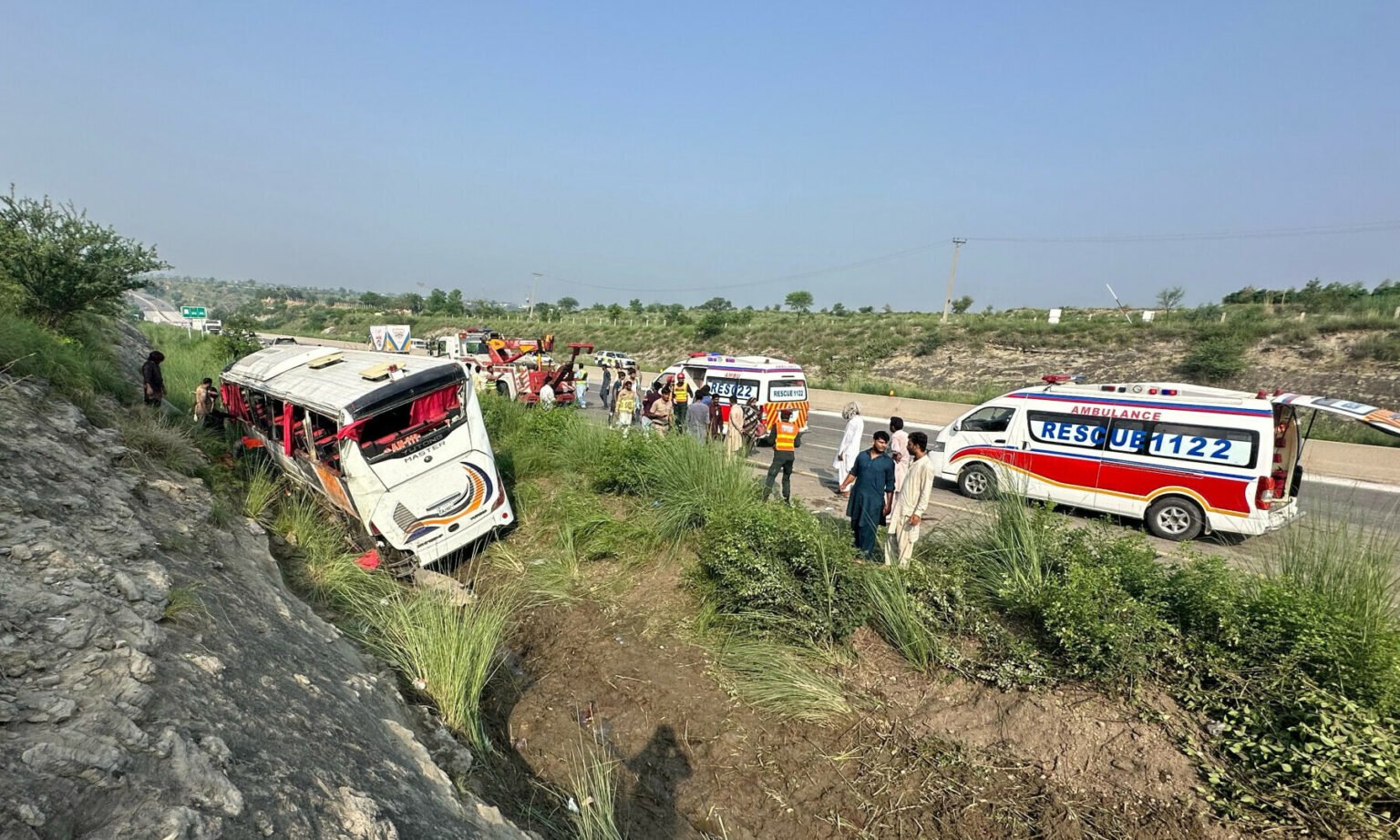 9 Killed, 30 Injured in Tragic Motorway Bus Accident Near Chakwal