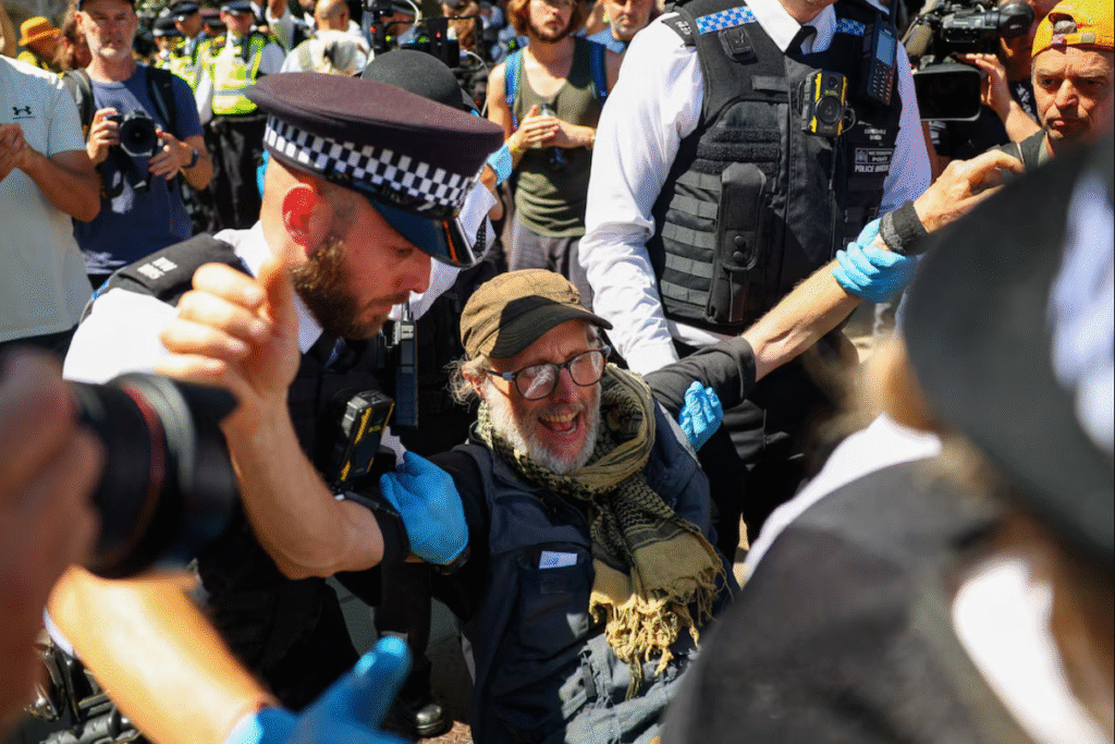 Over 40 arrested in London protest backing banned pro-Palestinian group Pro Palestinian