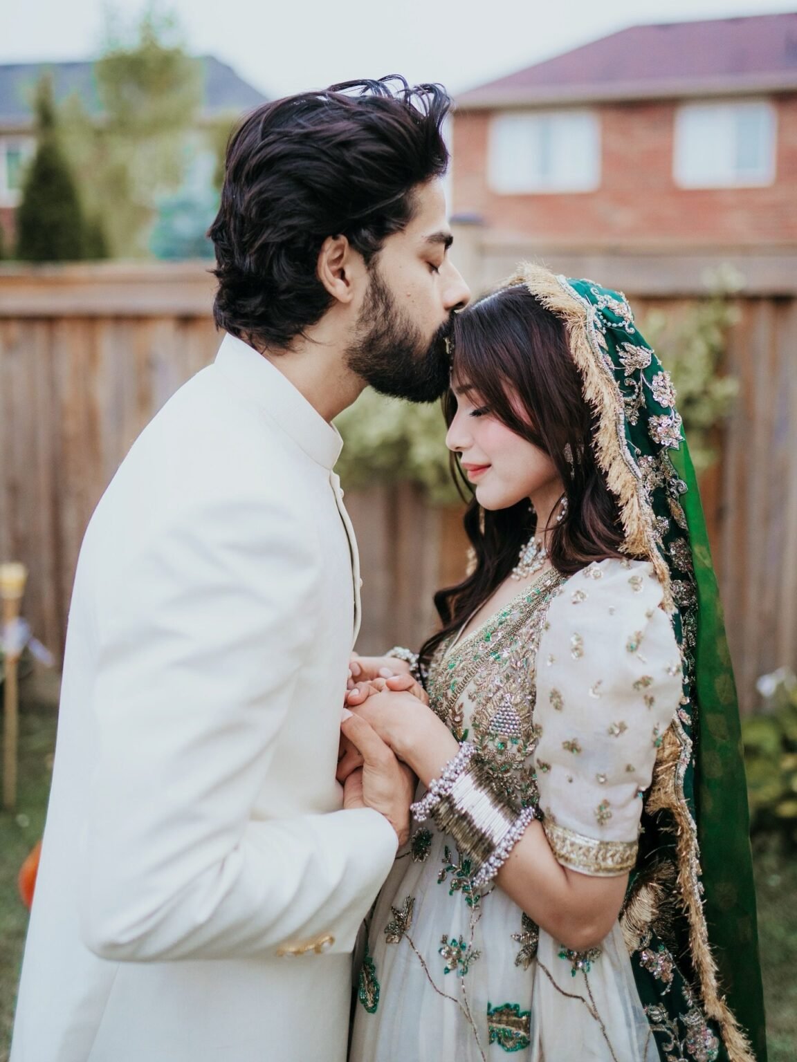 Aima Baig Marries Zain Ahmed in Stunning Ivory-and-Green Bridal Look