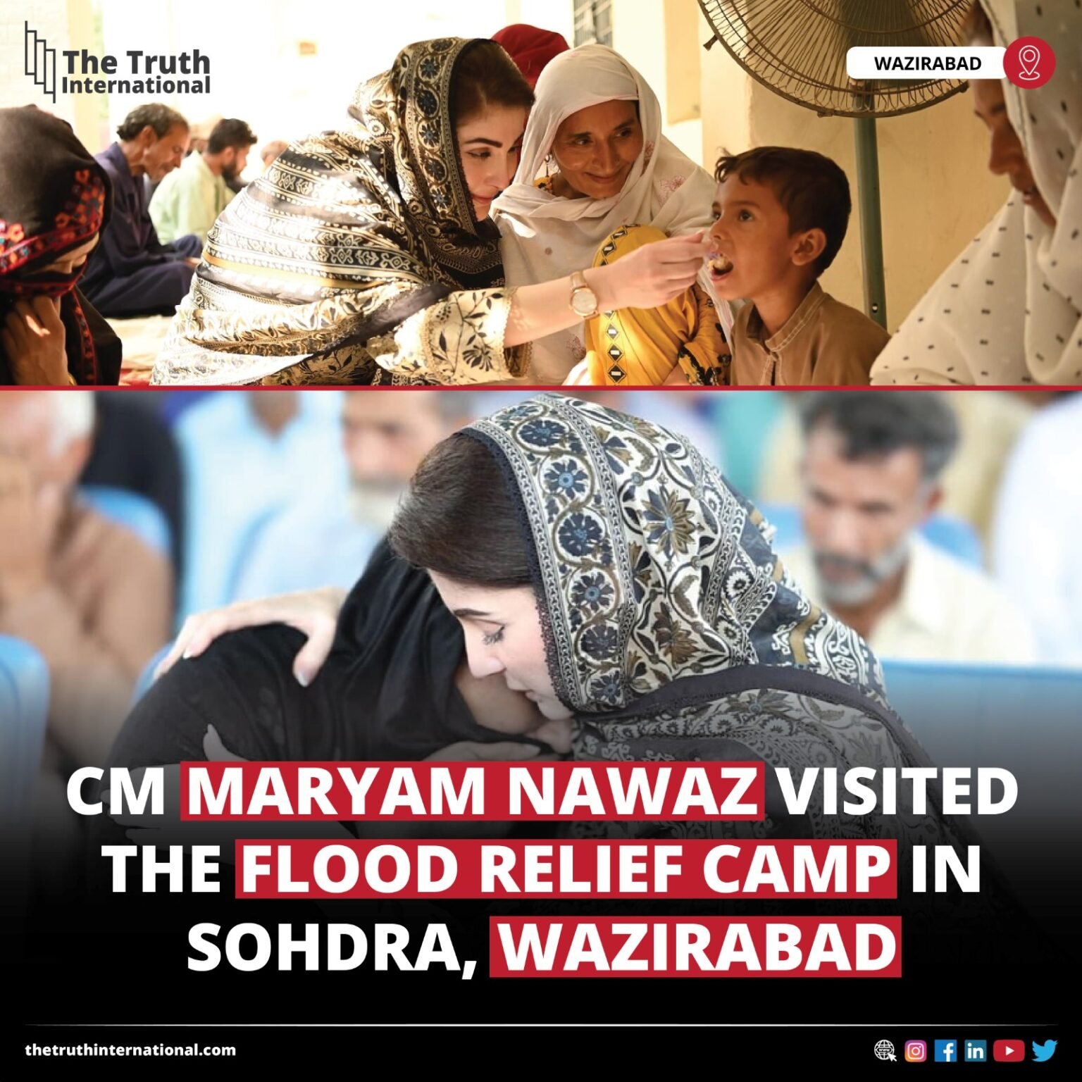 Punjab CM Maryam Nawaz Visits Wazirabad Flood Victims, Assures Relief and Rehabilitation Punjab CM Maryam Nawaz flood relief visit