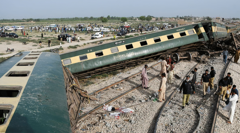 One Dead, 33 Injured as Karachi-Bound Train Derails in Lodhran Lodhran train derailment
