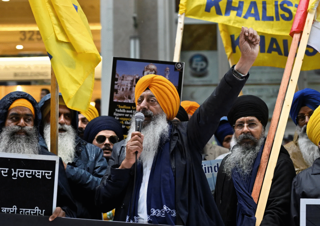 Sikh Community Protests in Canada Against Alleged Indian Secret Networks Targeting Khalistan Leaders Sikh community protests in Canada