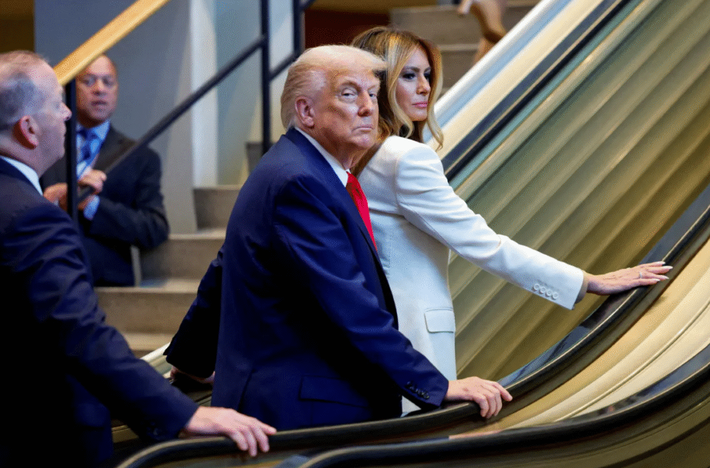 UN Explains Trump Escalator Mishap as Safety System Activated by Videographer Trump escalator incident at UN