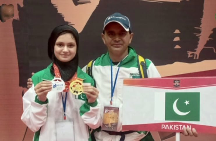 Pakistan’s Ayesha Ayaz Shines with Gold and Silver at Indonesia Taekwondo Championship