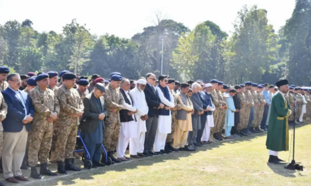 Funeral Prayers Held for 12 Pakistani Soldiers Martyred in Afghan Border Clashes Funeral prayers for martyred soldiers in Rawalpindi