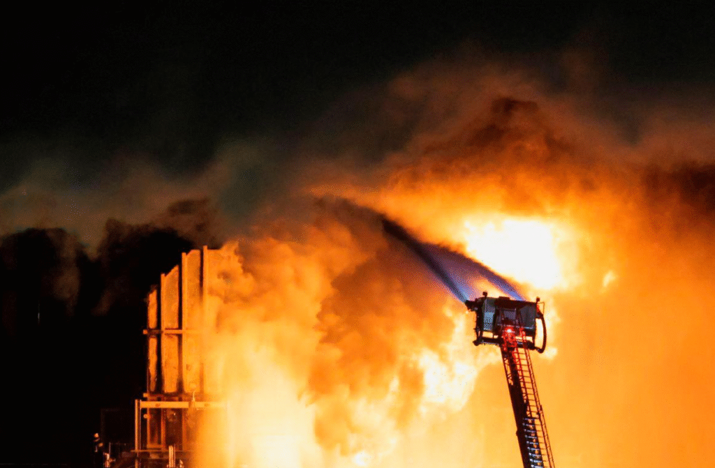 Massive Fire Erupts in Chevron Los Angeles Refinery Jet Fuel Unit Chevron Los Angeles refinery fire