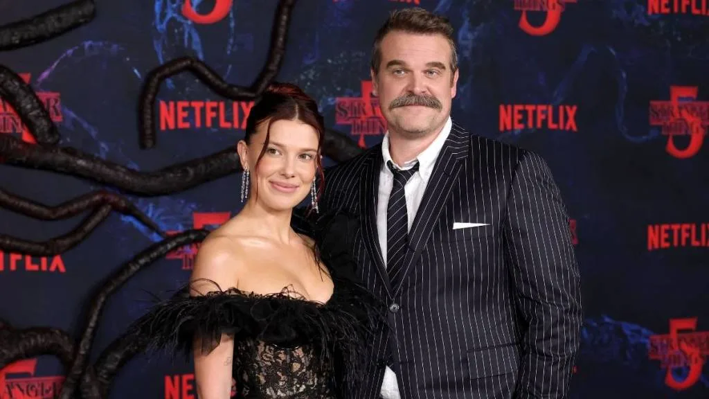 ‘Stranger Things’ Duo Millie Bobby Brown and David Harbour Tease Their ‘Faked’ Bond at Premiere