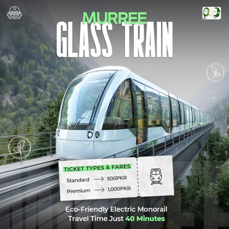 Pakistan’s First Glass Train: Maryam Nawaz Announces Route and Fares for Murree Marvel