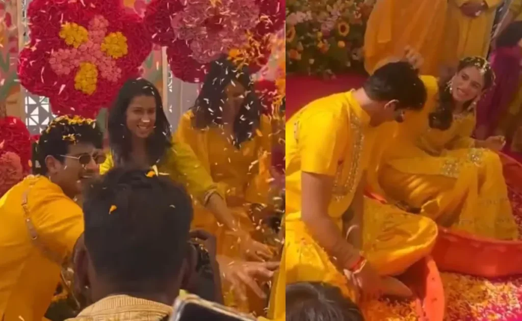 Smriti Mandhana’s Haldi Ceremony: Fiancé Palash Muchhal and Jemimah Rodrigues’ Adorable Dance Goes Viral Smriti Mandhana's Haldi Ceremony: Fiancé Palash Muchhal and Jemimah Rodrigues' Adorable Dance Goes Viral