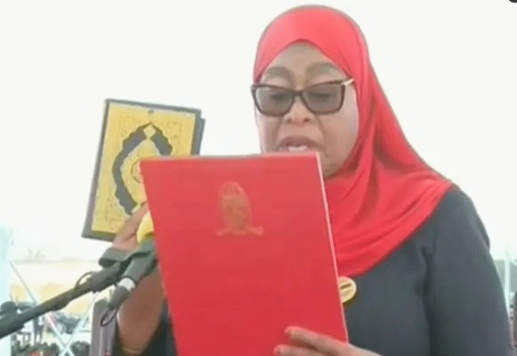 Samia Suluhu Sworn In as Tanzanian President Amid Protests Tanzania’s Samia Suluhu sworn in for first elected term amid protests, violence, and a nationwide internet blackout.