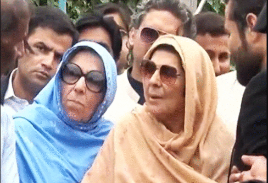 Imran Khan’s sisters stage sit-in after being denied meeting at Adiala jail Imran Khan sisters sit-in Adiala jail