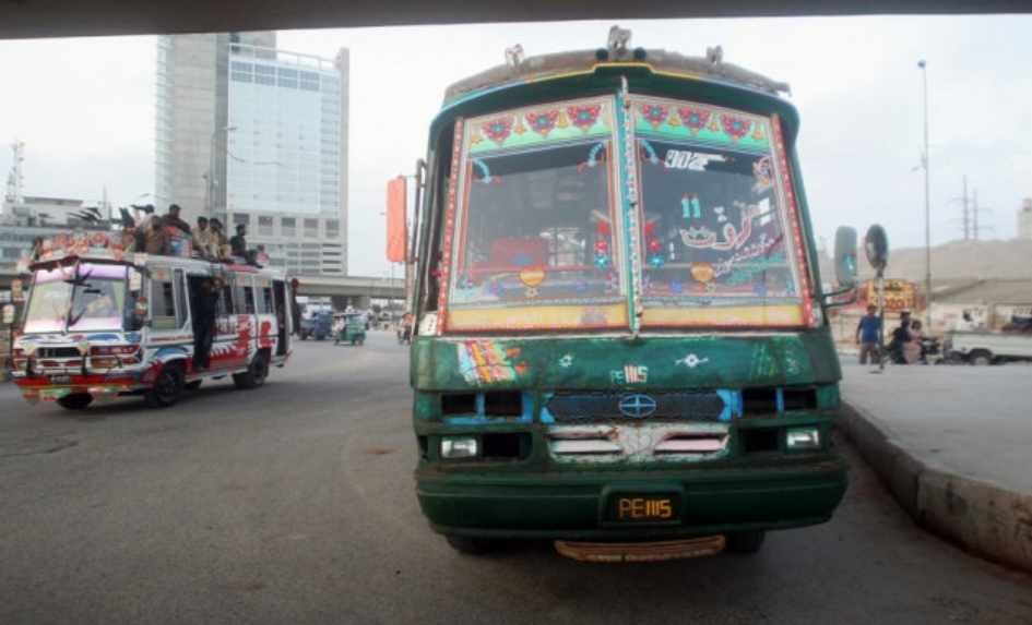Outrage in Karachi as Child Spotted Driving Passenger Coach on Busy DHA Road child driving passenger coach Karachi