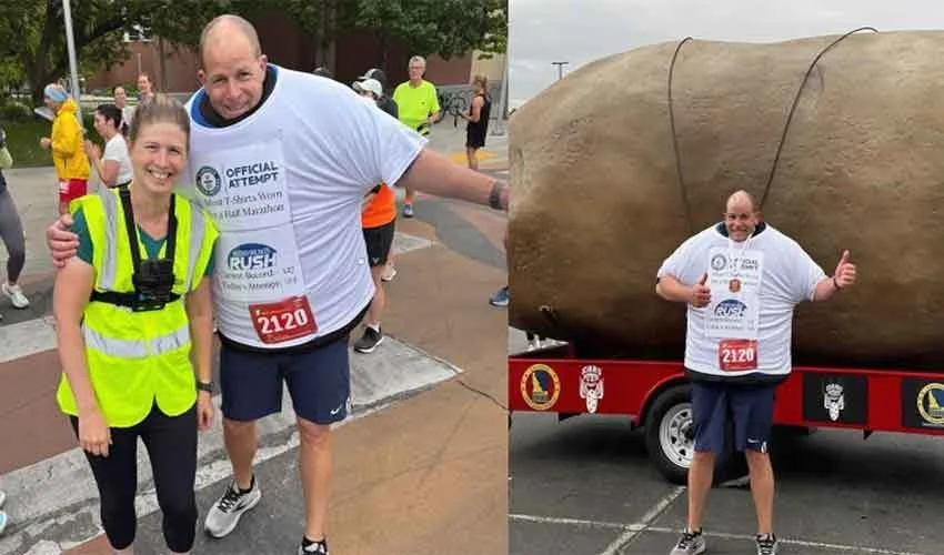 Man Breaks Guinness World Record by Running Half Marathon Wearing 137 T-Shirts