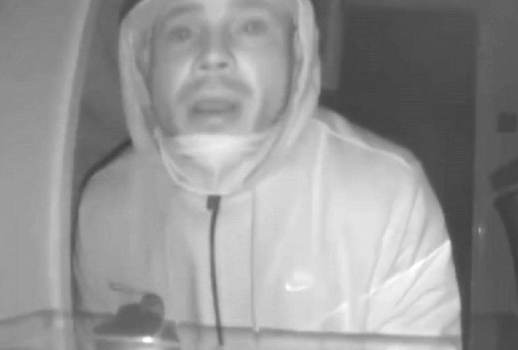 Caught Red-Handed: Thief Freezes on Camera During Home Robbery UK burglary caught on CCTV