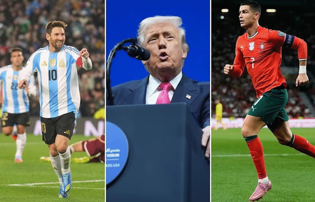 Trump’s Humorous Claim About Being “Just Short” of Messi and Ronaldo Delights Fans Trump Messi Ronaldo comparison