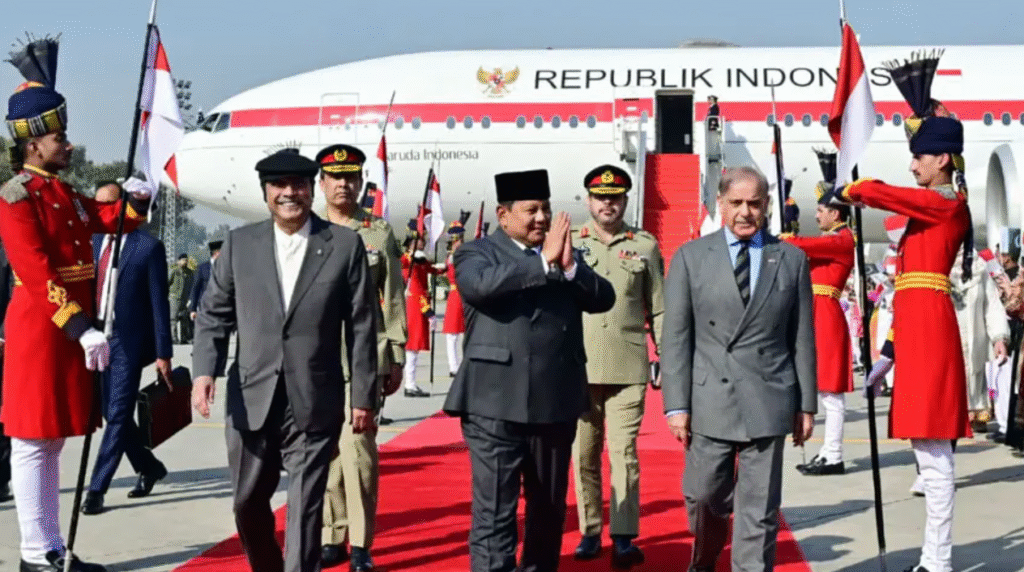 Indonesian President Subianto Arrives in Islamabad on Two-Day Visit to Islamabad Prabowo Subianto Pakistan visit