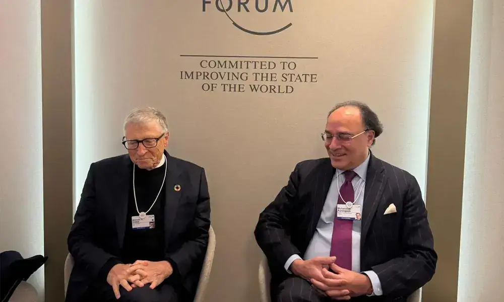 Finance Minister, Bill Gates Discuss Health, Tax Digitisation at Davos