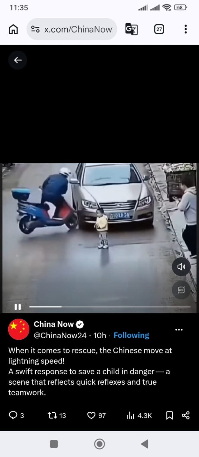 Motorist and Pedestrian Save Child From Fatal Road Accident: Watch the Viral Video A motorist and a pedestrian take swift action to save life of a child