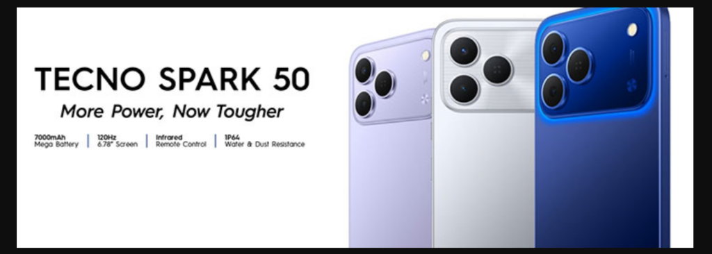 TECNO Spark 50 Arrives in Pakistan With Massive 7000mAh Battery and Premium Features at Mid-Range Price TECNO Spark 50
