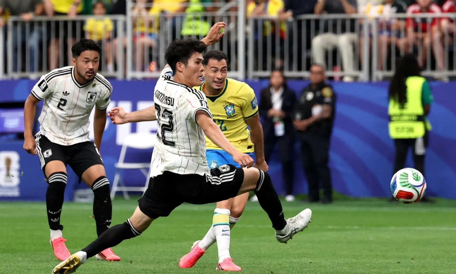 Last-gasp Brazil down Japan to reach World Cup 16
