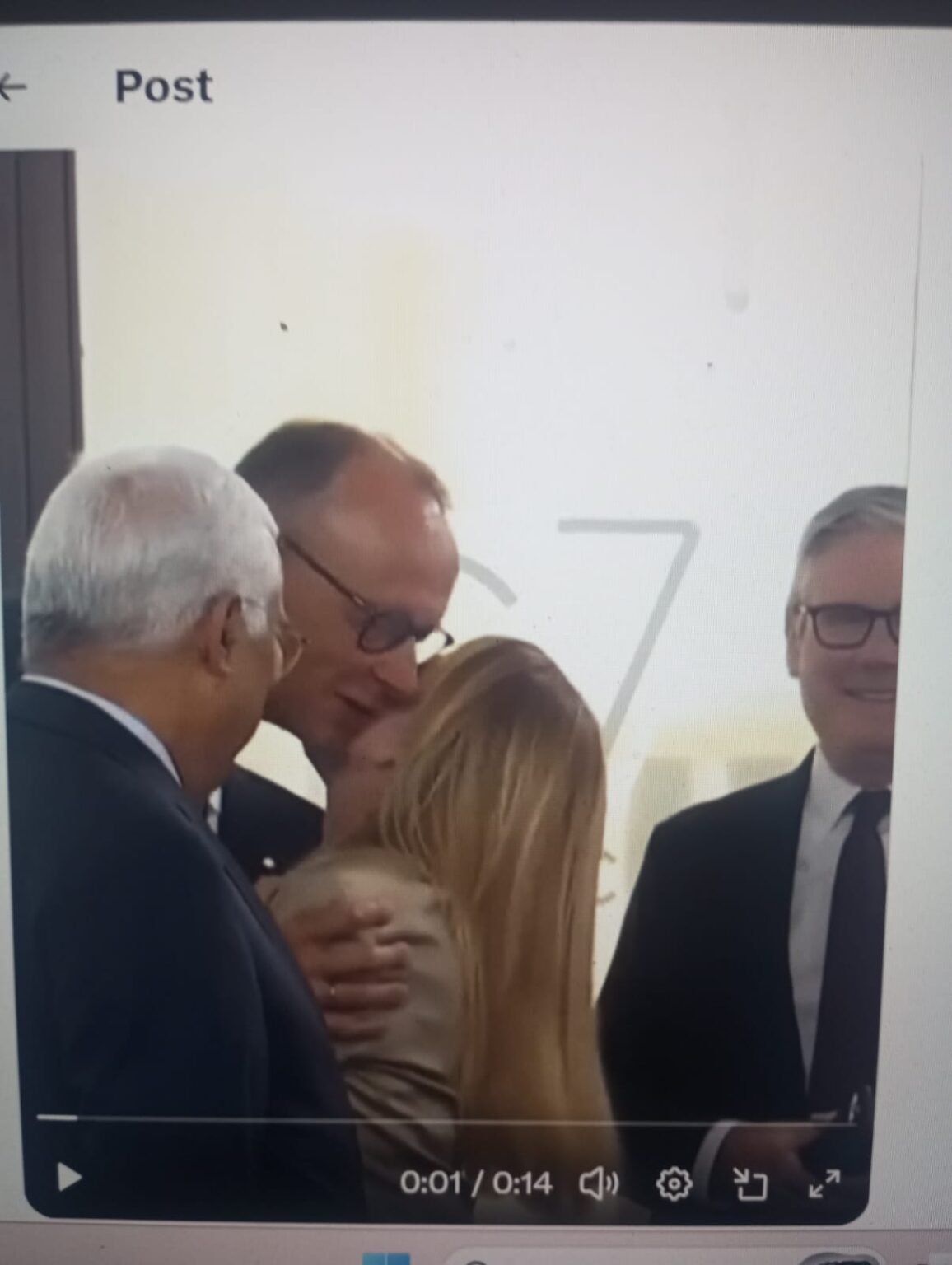 Viral Video of G-7 Leaders Hugging and Kissing Italian PM Meloni Viral Video of G-7 Leaders Hugging and Kissing Italian PM Meloni