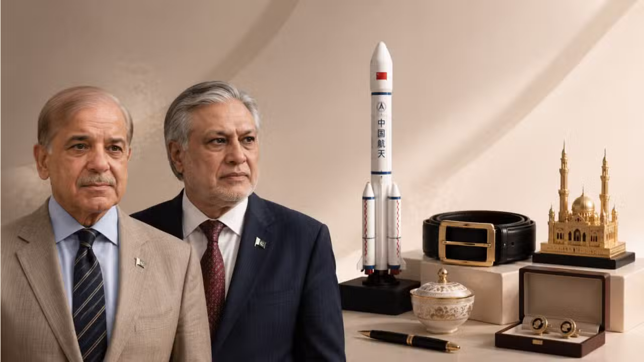 China Gifts PM Shehbaz Model Rocket and Dar a Leather Belt China Gifts PM Shehbaz Model Rocket and Dar a Leather Belt